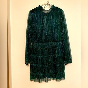 Green Sparkly Tunic Dress